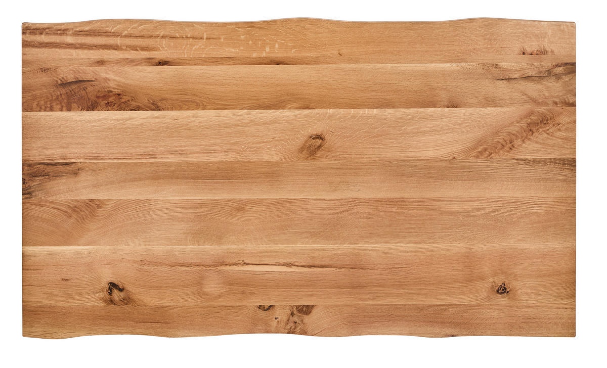 ESSTISCH in Holz, Metall 140/80/76 cm  - Eichefarben/Schwarz, LIFESTYLE, Holz/Metall (140/80/76cm) - Linea Natura