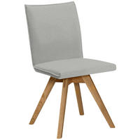 STUHL  in Samt  - Eichefarben/Creme, Konventionell, Holz/Textil (60/91/61cm) - Moderano