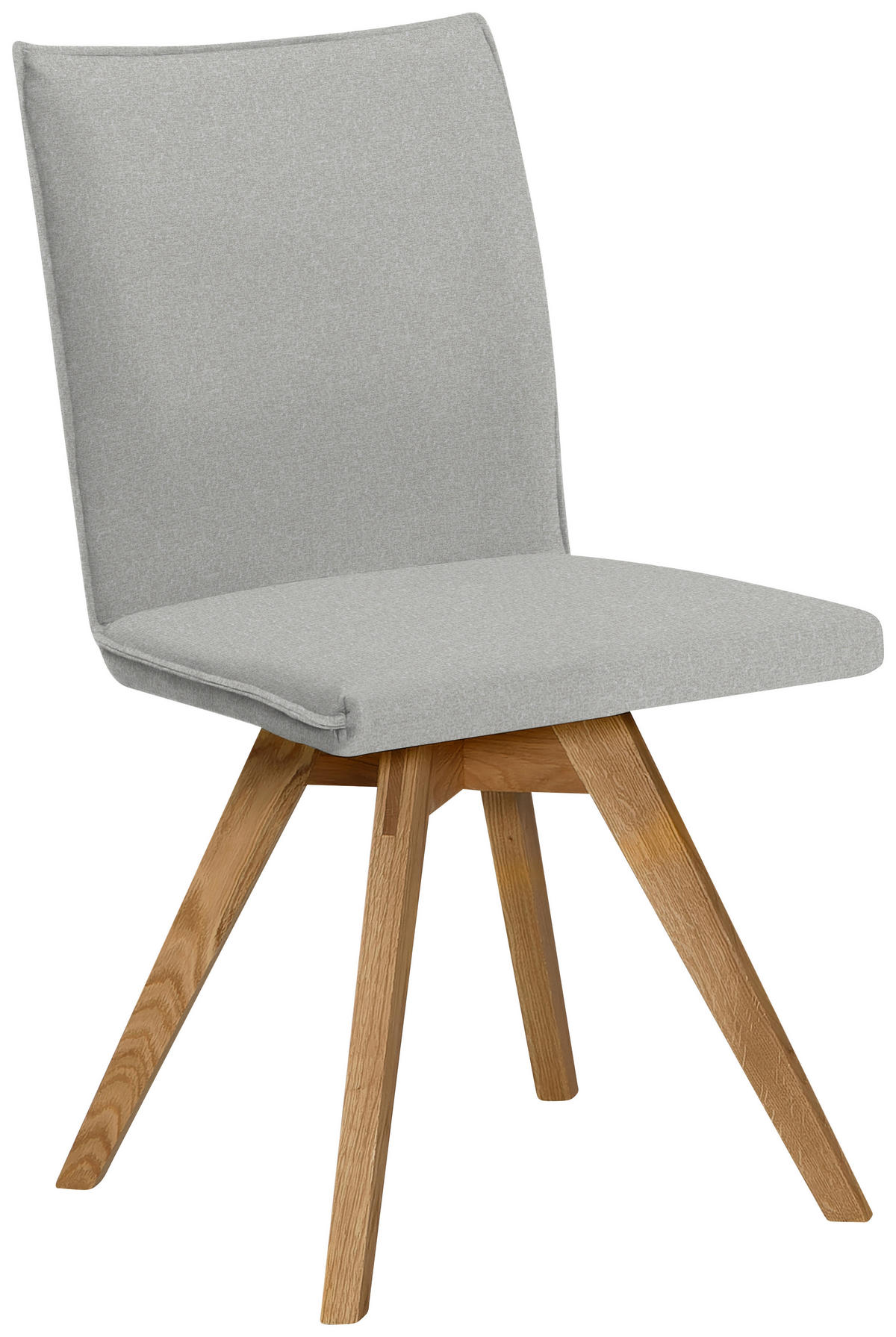 STUHL  in Samt  - Eichefarben/Creme, Konventionell, Holz/Textil (60/91/61cm) - Moderano
