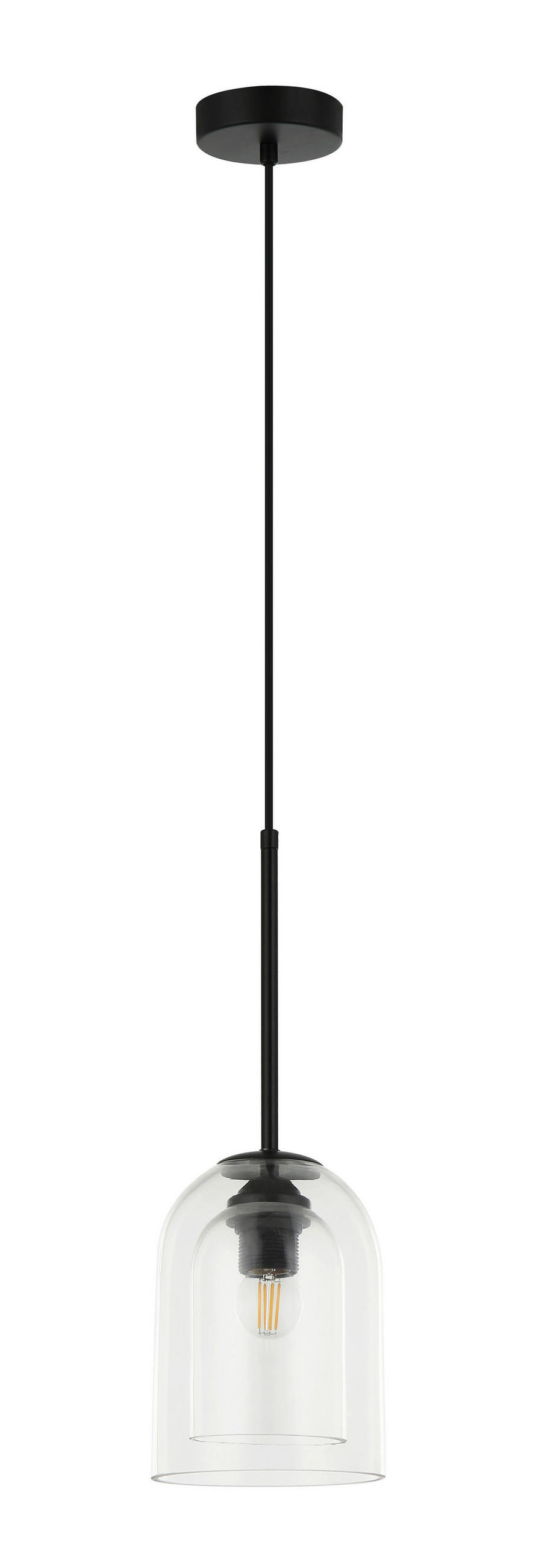 HÄNGELEUCHTE  - Transparent, Design, Glas (150/15/15cm)