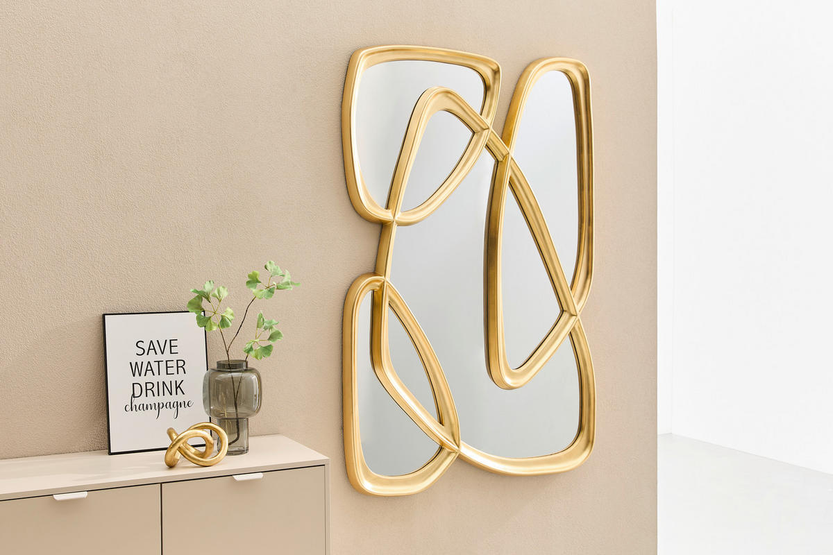 WANDSPIEGEL 97/148/4 cm    in  - Goldfarben, Design, Glas/Holzwerkstoff (97/148/4cm) - Novel