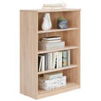 REGAL  72/110/36 cm Sonoma Eiche  - Schwarz/Sonoma Eiche, KONVENTIONELL, Holzwerkstoff (72/110/36cm) - Xora