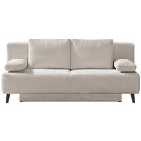 SCHLAFSOFA Cord Beige  - Beige/Schwarz, Modern, Textil/Metall (193/85/88cm) - Novel