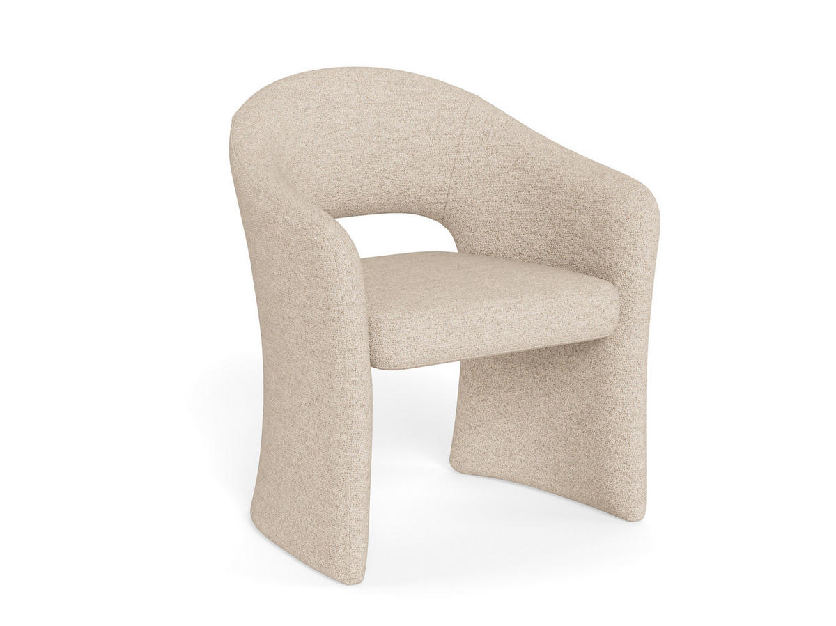 ARMLEHNSTUHL   Bouclé  - Beige, MODERN, Textil/Metall (64,5/80/56,50cm) - MID.YOU