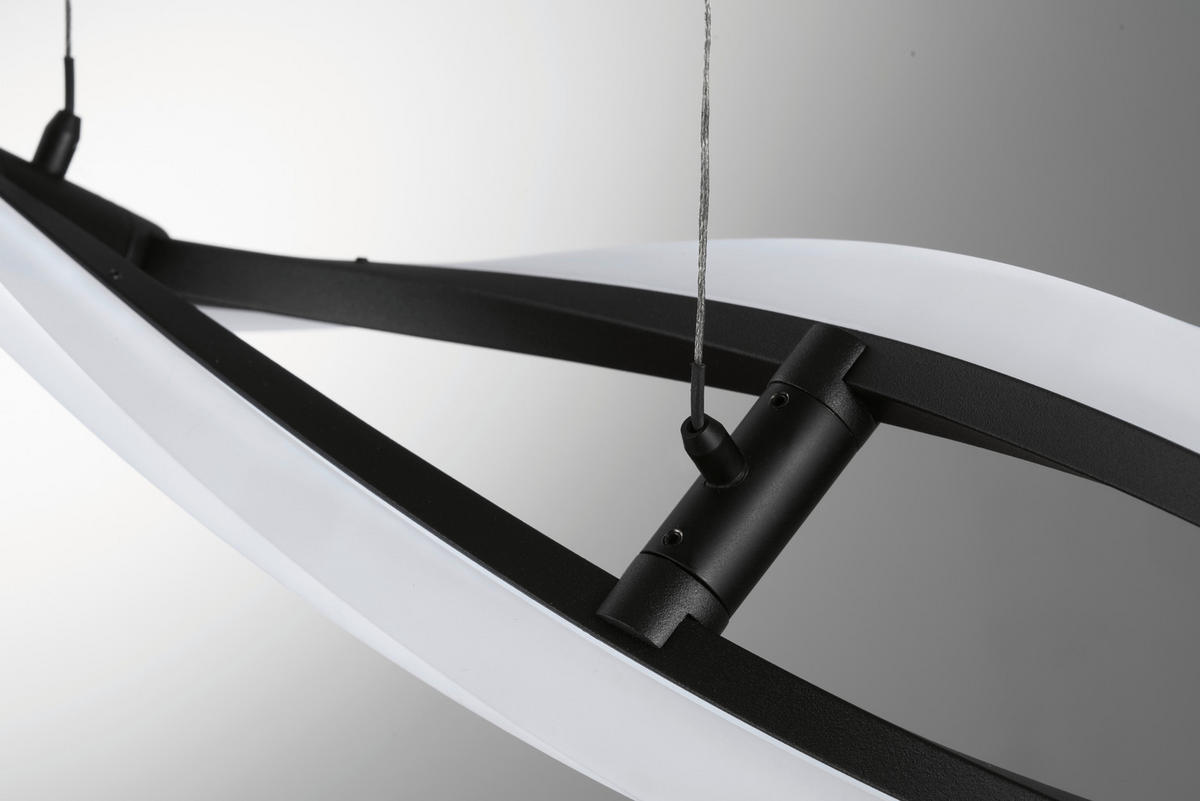 LED-PENDELLEUCHTE 100,5/11,5/90-150 cm    - Schwarz, Modern, Metall (100,5/11,5/90-150cm) - Fischer & Honsel