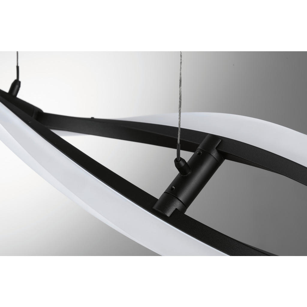 Thumbnail - Fischer & Honsel Led-Pendelleuchte Torcido, Schwarz, Metall, 11.5x90-150x100.5 cm, Lampen & Leuchten, LED Beleuchtung, L...