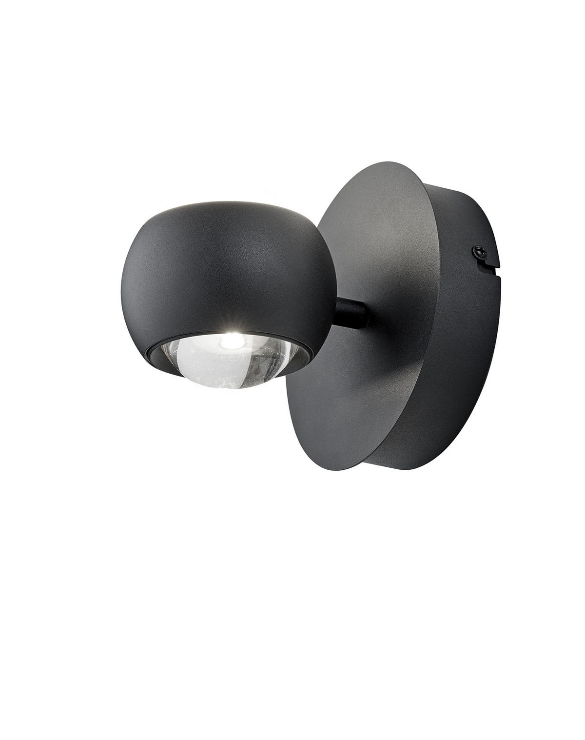 NÁSTĚNNÉ LED SVÍTIDLO, 14/16 cm  - černá/průhledné, Konvenční, kov/plast (14/16cm) - Musterring