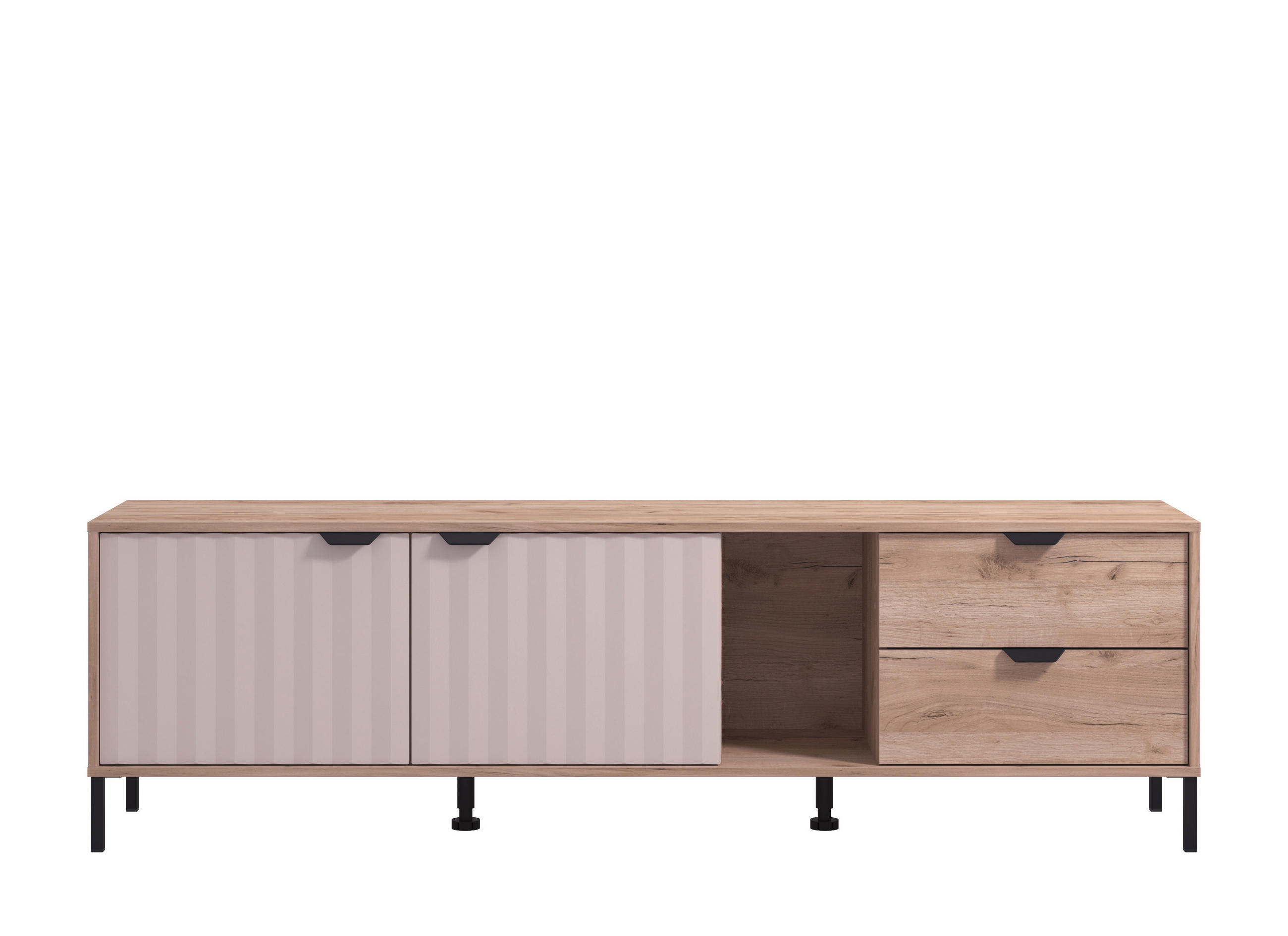 TV-ELEM 183/54/40 cm  - szürke tölgy/kasmír, Basics, faalapú anyag (183/54/40cm) - Hom`in