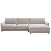 ECKSOFA Cord Beige  - Beige/Schwarz, Design, Kunststoff/Textil (322/170cm) - Schöner Wohnen