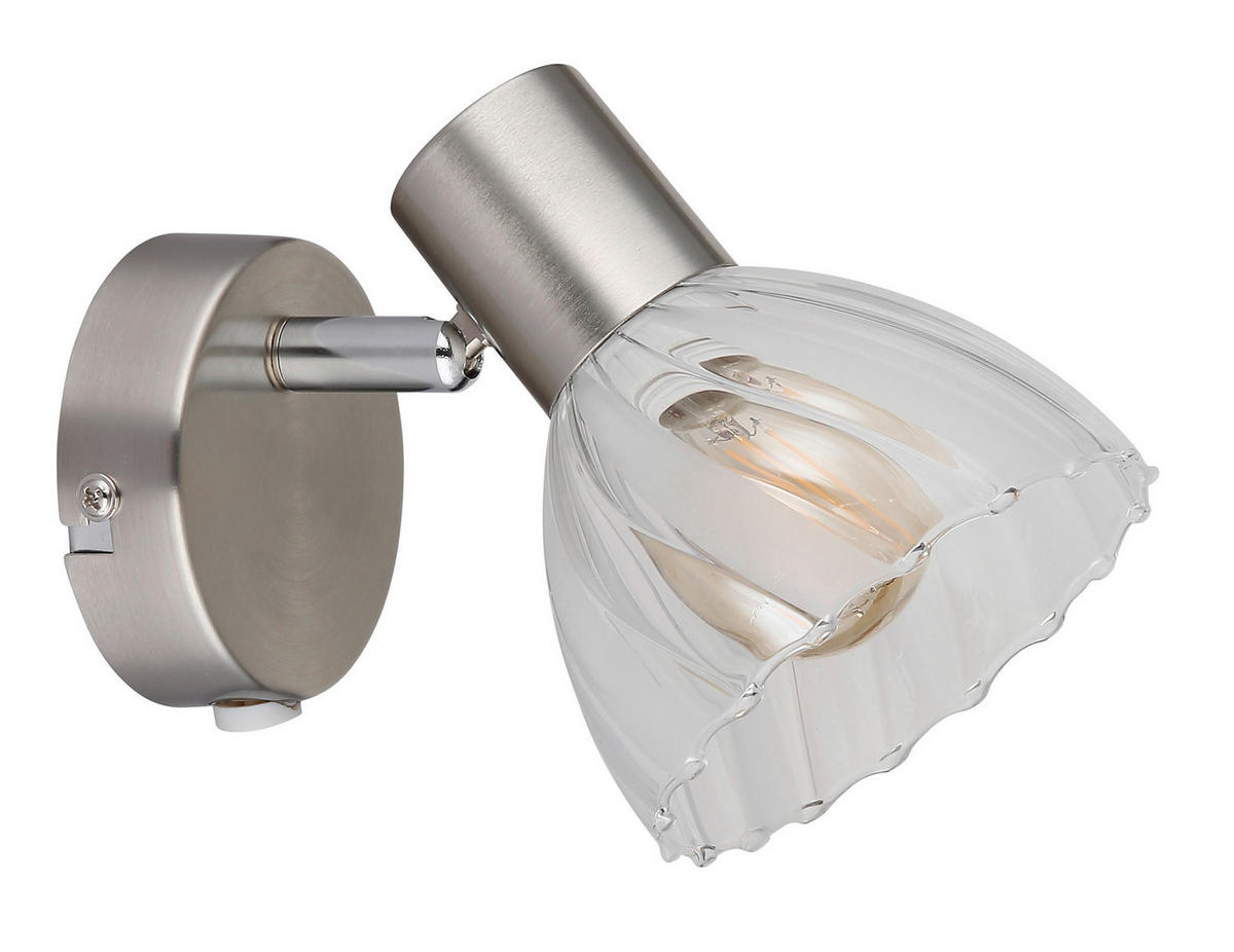 STRAHLER - Nickelfarben, Konventionell, Glas/Metall (10/12,5cm) - Globo
