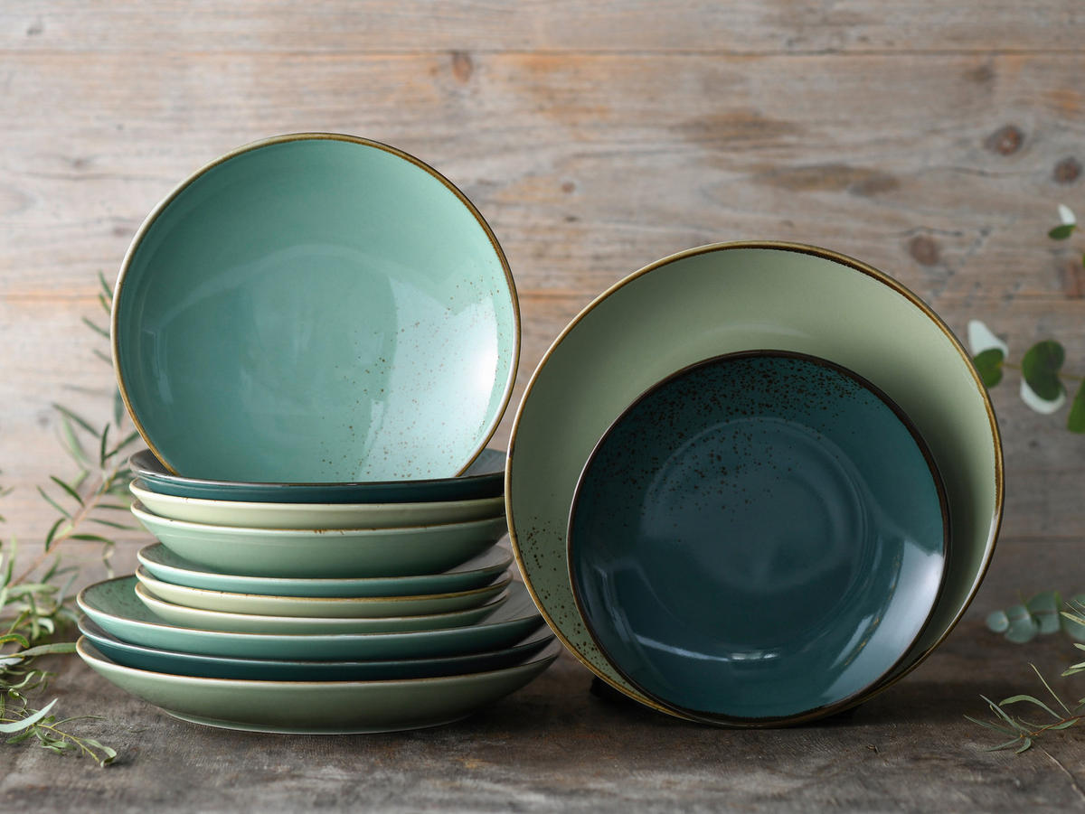 JEDÁLENSKÝ SERVIS, kamenina - viacfarebná, keramika (31,5/31,5/38cm) - Creatable