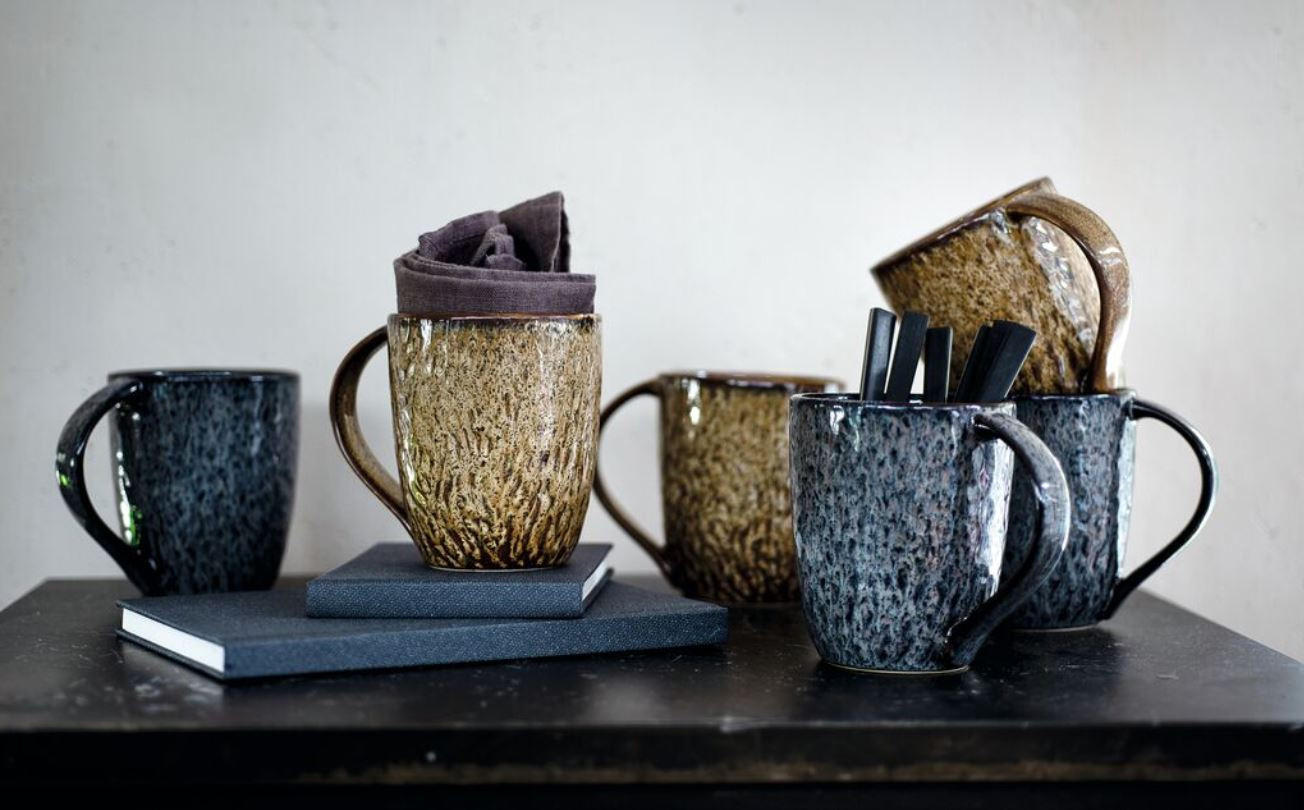 KAFFEEBECHERSET Matera 6-teilig  - Blau, LIFESTYLE, Keramik (12,8/11/9,3cm) - Leonardo