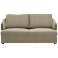 SCHLAFSOFA in Textil Beige  - Beige/Schwarz, Design, Textil/Metall (172/76-89/112-120cm) - Bali