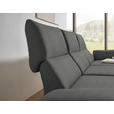 ECKSOFA  in Flachgewebe Dunkelgrau  255-365/175-224 cm  - Dunkelgrau/Schwarz, Design, Textil/Metall (255-365/175-224cm) - Dieter Knoll