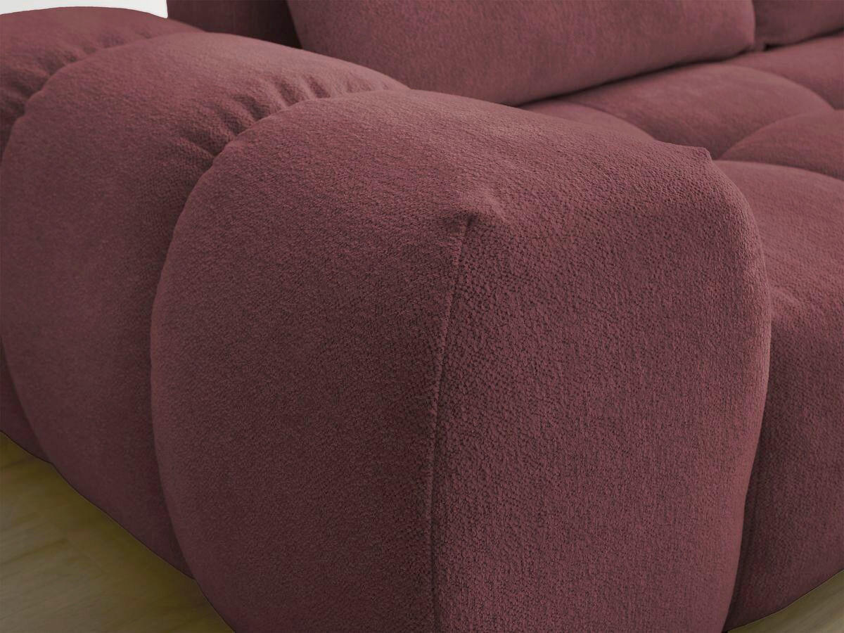 SCHLAFSOFA Flachgewebe Rot  - Rot/Schwarz, MODERN, Kunststoff/Textil (278/115/90cm) - Livetastic