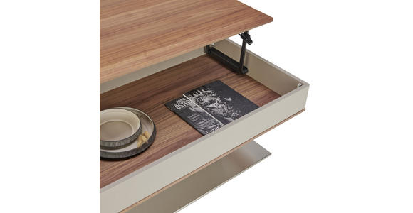 COUCHTISCH in Holz, Metall, Holzwerkstoff 65/110/43 cm - Fango/Nussbaumfarben, Design, Holz/Holzwerkstoff (65/110/43cm) - Moderano
