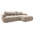 ECKSOFA Beige Struktur  - Beige/Schwarz, KONVENTIONELL, Kunststoff/Textil (172/272cm) - Carryhome