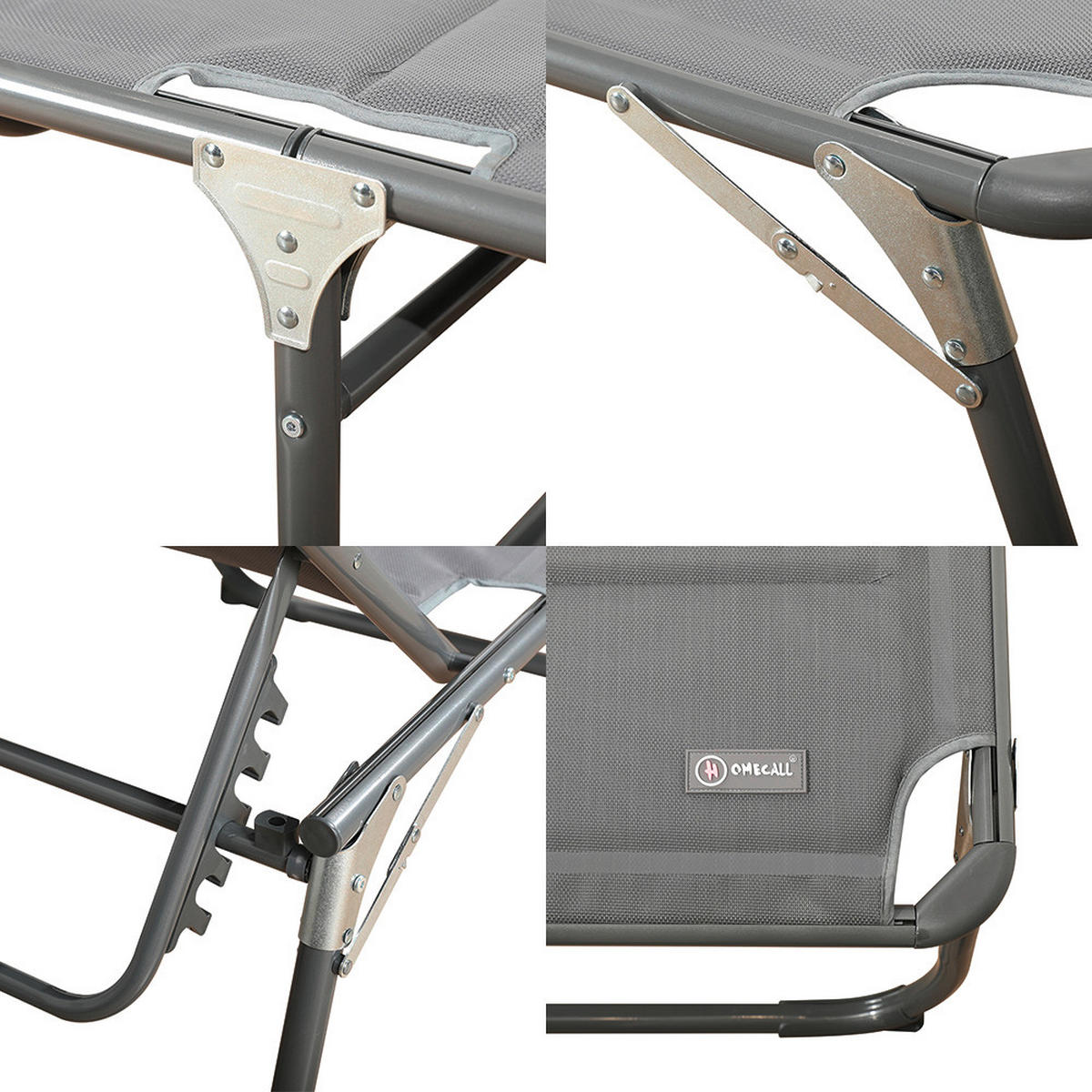 GARTENLIEGE 70/36/200 cm  - Dunkelgrau/Anthrazit, Basics, Textil/Metall (70/36/200cm) - Modante