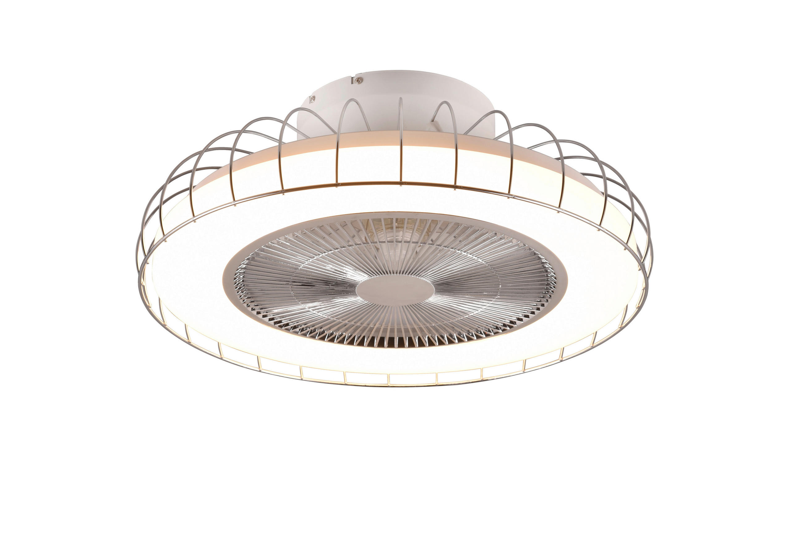 VENTILATOR STROPNI  bijela, boje kroma    Sandfjord  - bijela/boje kroma, Basics, metal/plastika (52,0/21,0cm)