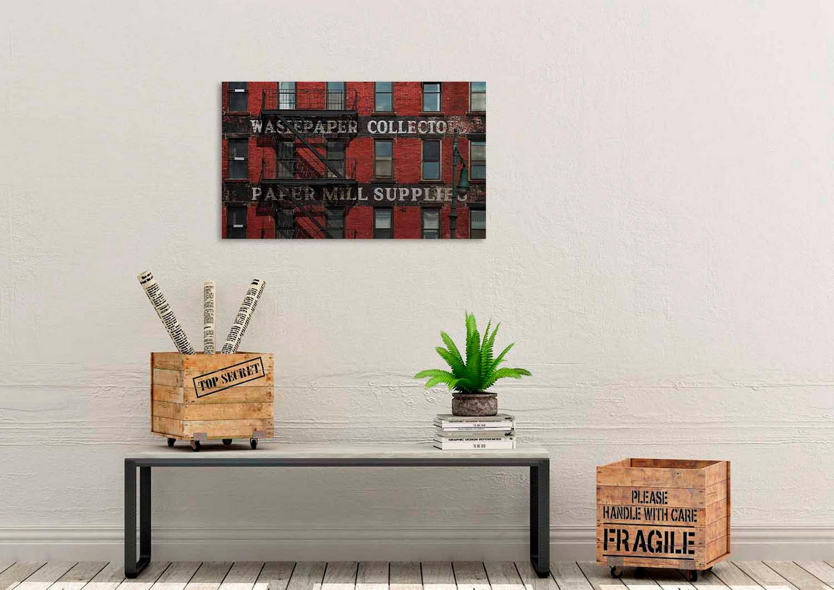 ALUMINIUMBILD Architektur 118/70 cm  - Rot/Schwarz, Design, Kunststoff/Metall (118/70cm)
