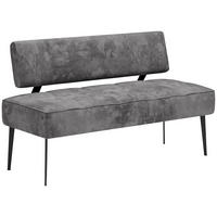 SITZBANK 162/90/65 cm Webstoff Braun Metall  - Schwarz/Braun, MODERN, Textil/Metall (162/90/65cm) - Welnova