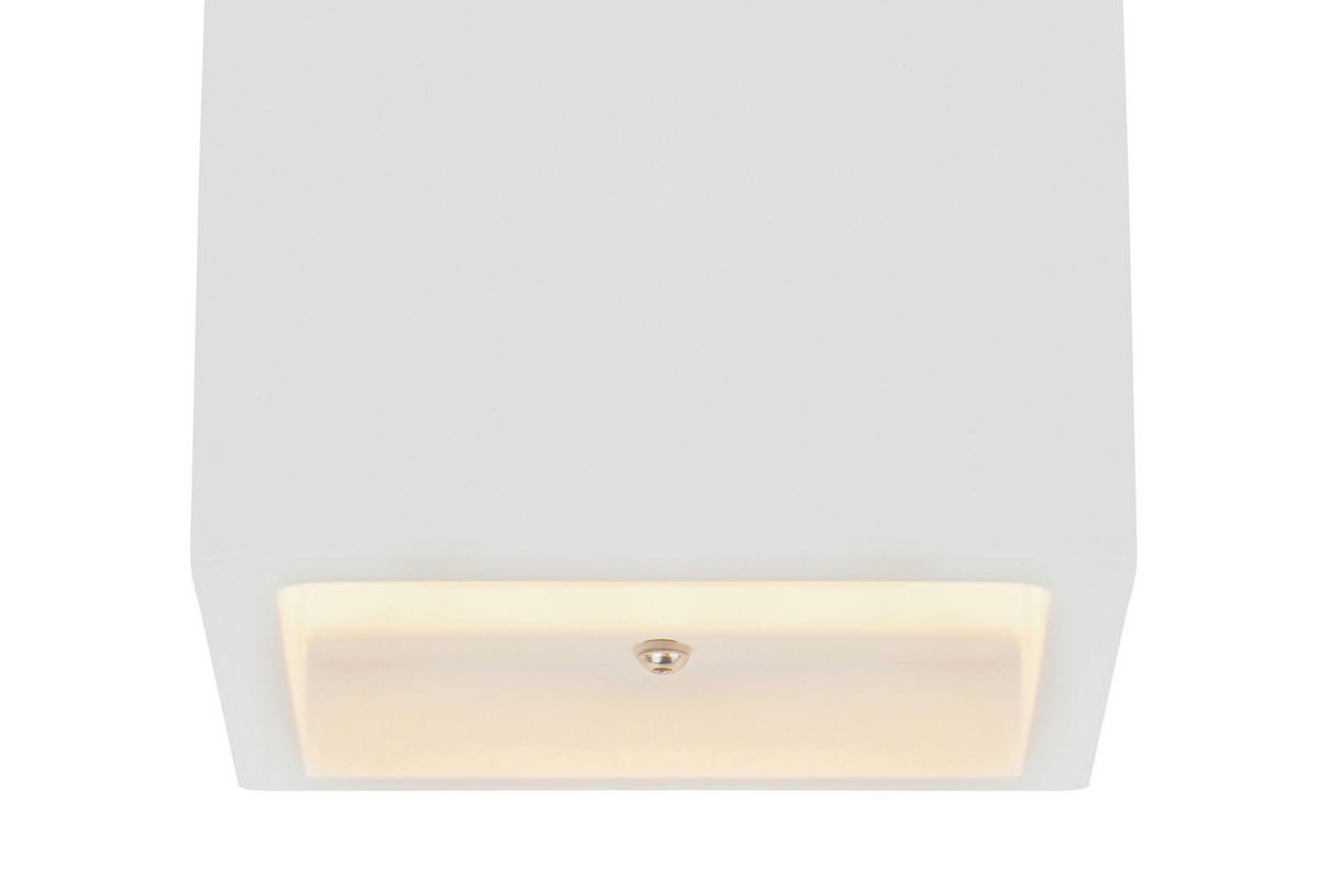 WANDLEUCHTE - Weiss, Design, Naturmaterialien (11,5/11,5/11,5cm) - Globo