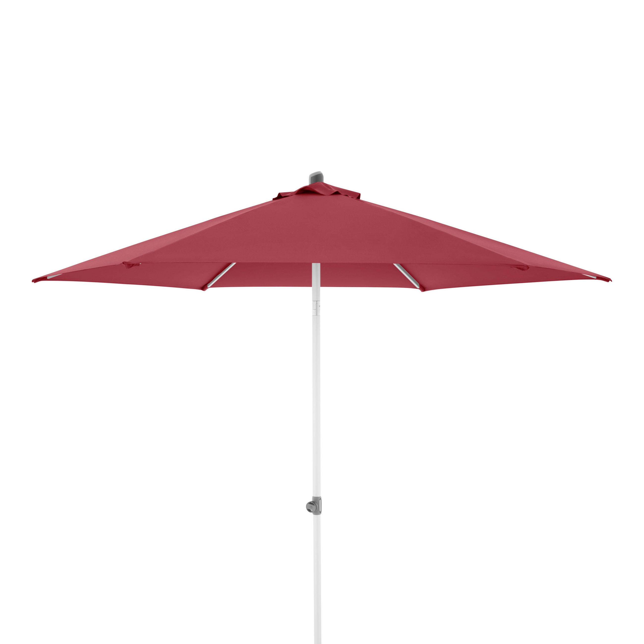 SONNENSCHIRM  270/270 cm  - Silberfarben/Rot, Konventionell, Textil/Metall (270/270cm) - Doppler