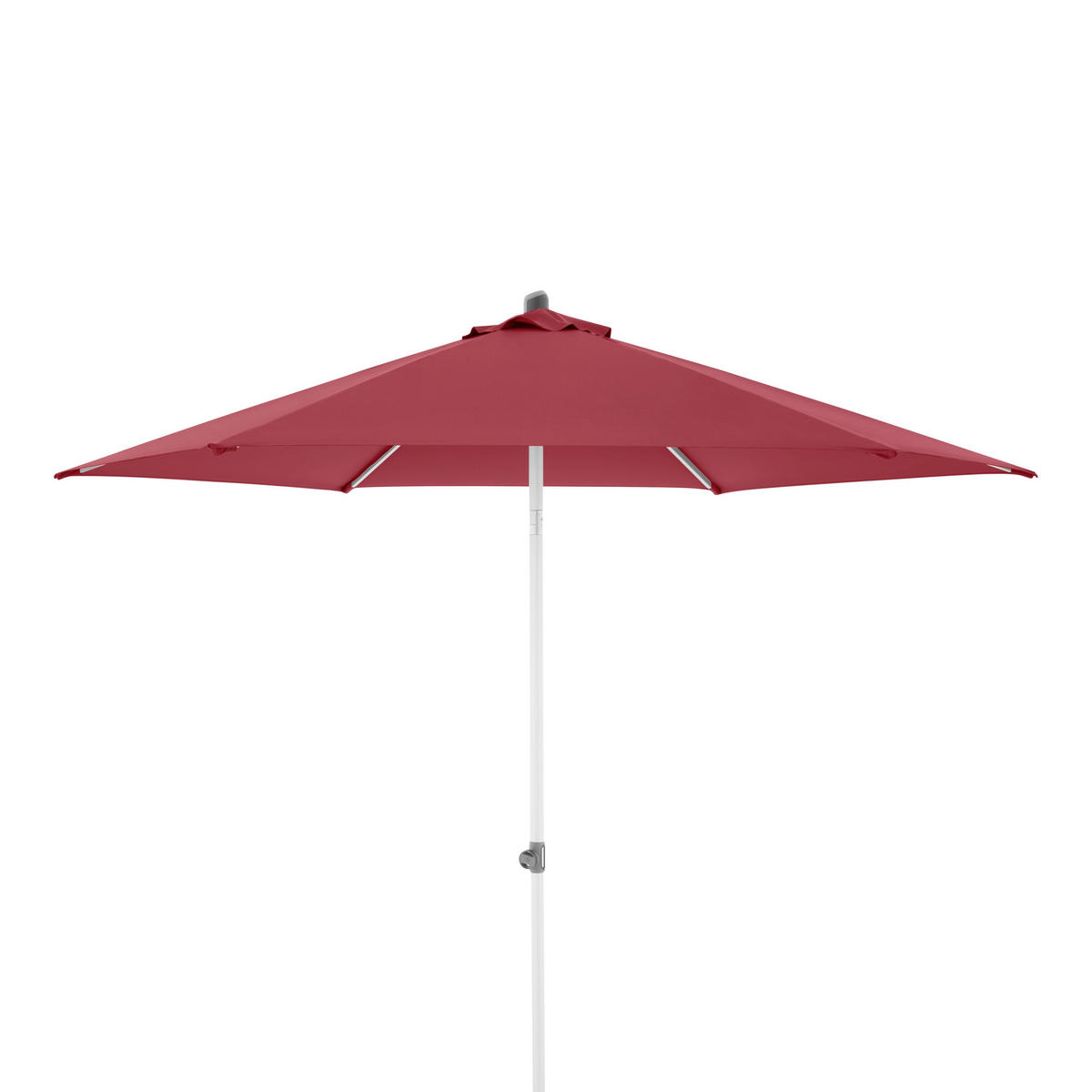 SONNENSCHIRM  270/270 cm  - Silberfarben/Rot, Konventionell, Textil/Metall (270/270cm) - Doppler