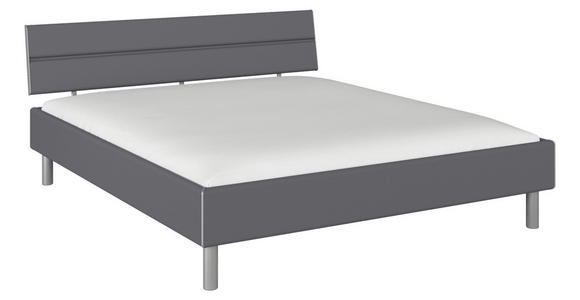 BETT 180/200 cm  in Grau  - Alufarben/Grau, Design, Holzwerkstoff/Metall (180/200cm) - Carryhome