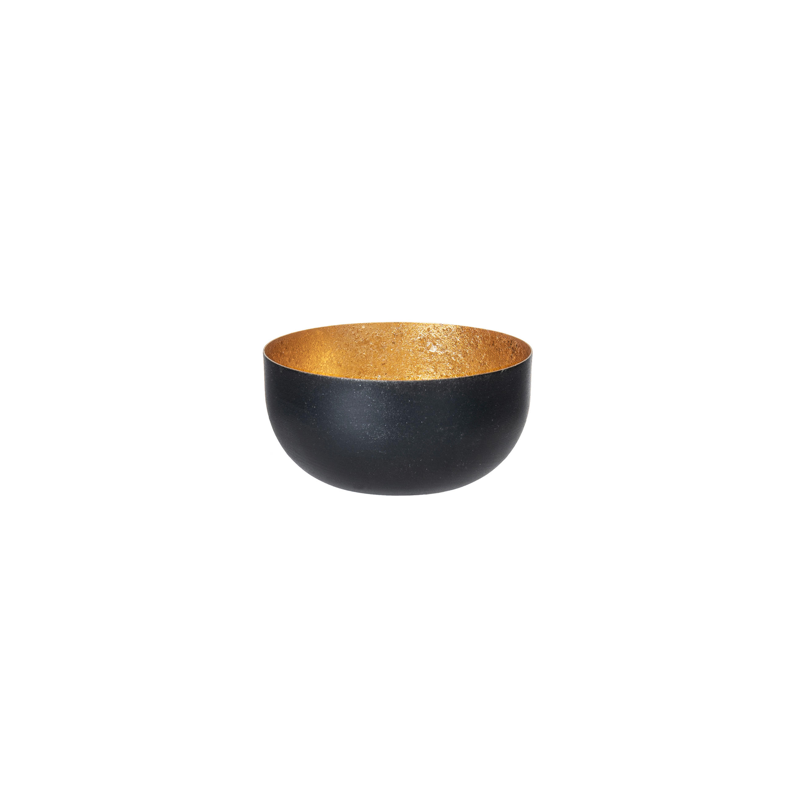 VÄRMELJUSHÅLLARE  - svart/guldfärgad, Trend, metall (12/6cm) - Ambia Home