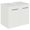 WASCHBECKENUNTERSCHRANK 60/49,8/38,3 cm  - Chromfarben/Weiß, KONVENTIONELL, Holzwerkstoff/Metall (60/49,8/38,3cm) - Sadena