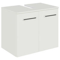 WASCHBECKENUNTERSCHRANK 60/49,8/38,3 cm  - Chromfarben/Weiß, KONVENTIONELL, Holzwerkstoff/Metall (60/49,8/38,3cm) - Sadena