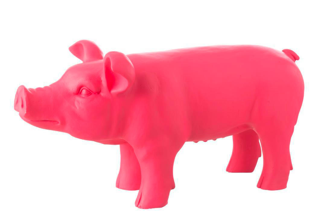 DEKOSCHWEIN - Pink, Basics, Kunststoff (66/31/34cm)