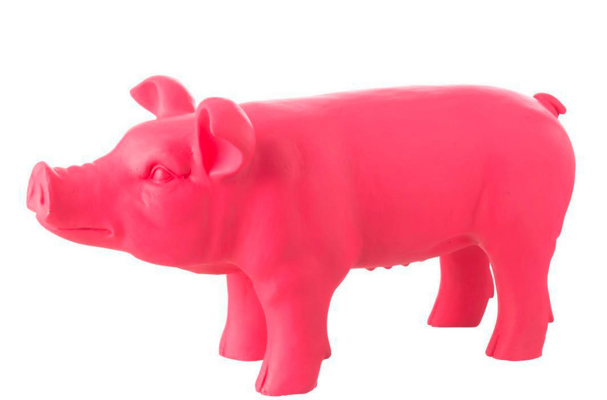 DEKOSCHWEIN - Pink, Basics, Kunststoff (66/31/34cm)