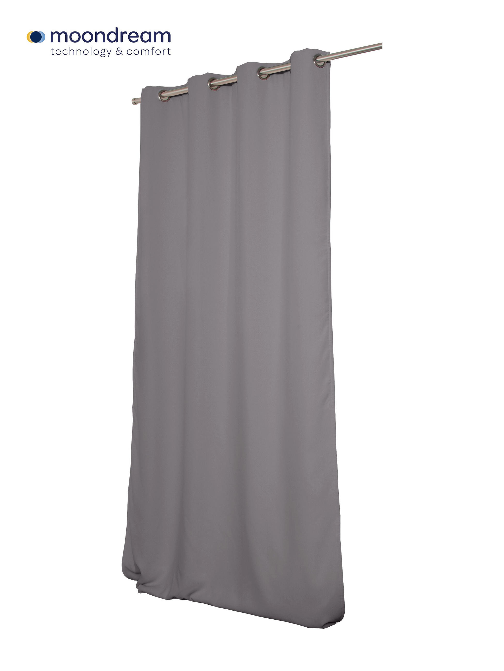 WÄRMESCHUTZVORHANG Verdunkelung  - Grau, Basics, Textil (145/260cm)
