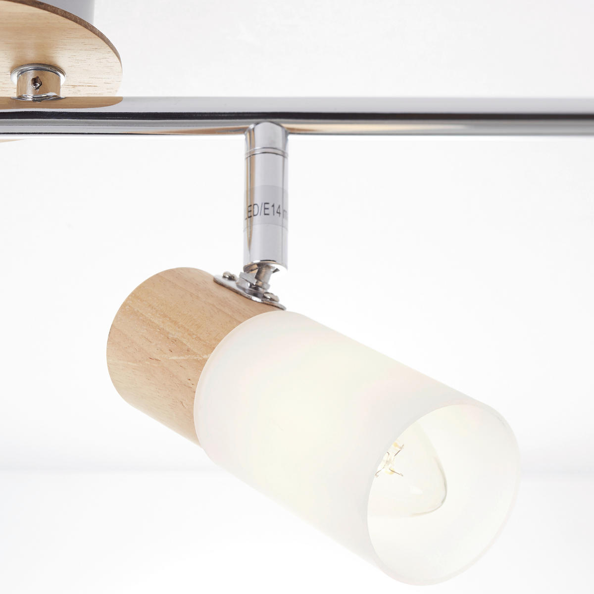 DECKENLEUCHTE    68/11,5/18 cm  - Weiß, KONVENTIONELL, Holz/Kunststoff (68/11,5/18cm) - Brilliant