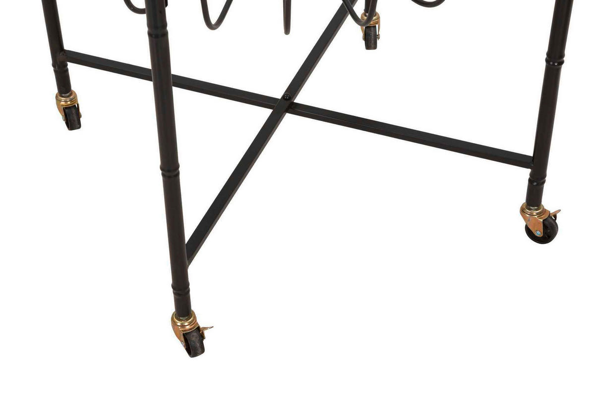 COUCHTISCH Rattan Spiegelglas Naturfarben, Schwarz  - Schwarz/Naturfarben, Basics, Glas/Holz (70,5/57/65cm)