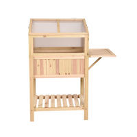 GEWÄCHSHAUS - Silberfarben/Braun, MODERN, Holz/Kunststoff (50/120/102,5cm) - Gardenson