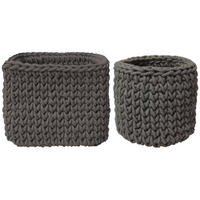 TÁROLÓKOSÁR  - szürke, Basics, textil - Patinio