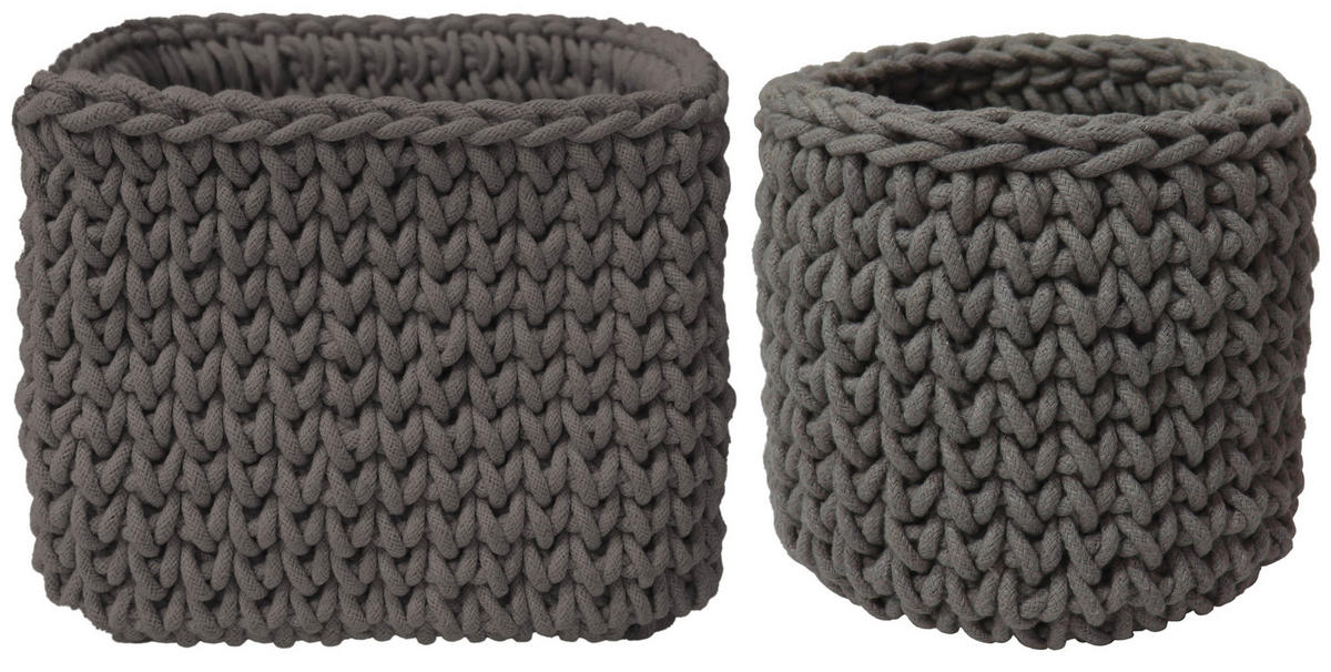 TÁROLÓKOSÁR  - szürke, Basics, textil - Patinio