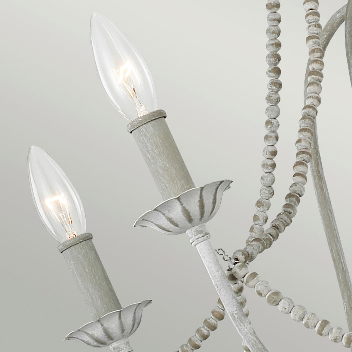 KRONLEUCHTER 71.1/83.9 cm   - Hellgrau, KONVENTIONELL, Holz/Metall (71.1/83.9cm) - Elstead Lighting