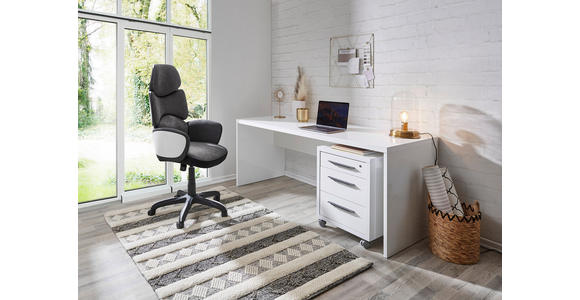 ROLLCONTAINER 48/63/45 cm  - Weiß Hochglanz/Anthrazit, Design, Holzwerkstoff/Kunststoff (48/63/45cm) - Carryhome