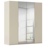 DREHTÜRENSCHRANK 201/223/61 cm,  in Champagner, 4-türig  - Champagner, Basics, Glas/Holzwerkstoff (201/223/61cm) - Novel