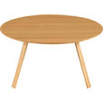 COUCHTISCH Eiche furniert, massiv 80/80/39 cm rund Eichefarben  - Eichefarben, Design, Holz/Holzwerkstoff (80/80/39cm) - Carryhome