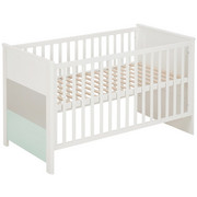 GITTERBETT Amy - Weiß/Grau, Trend, Holzwerkstoff (144/77/84cm) - My Baby Lou