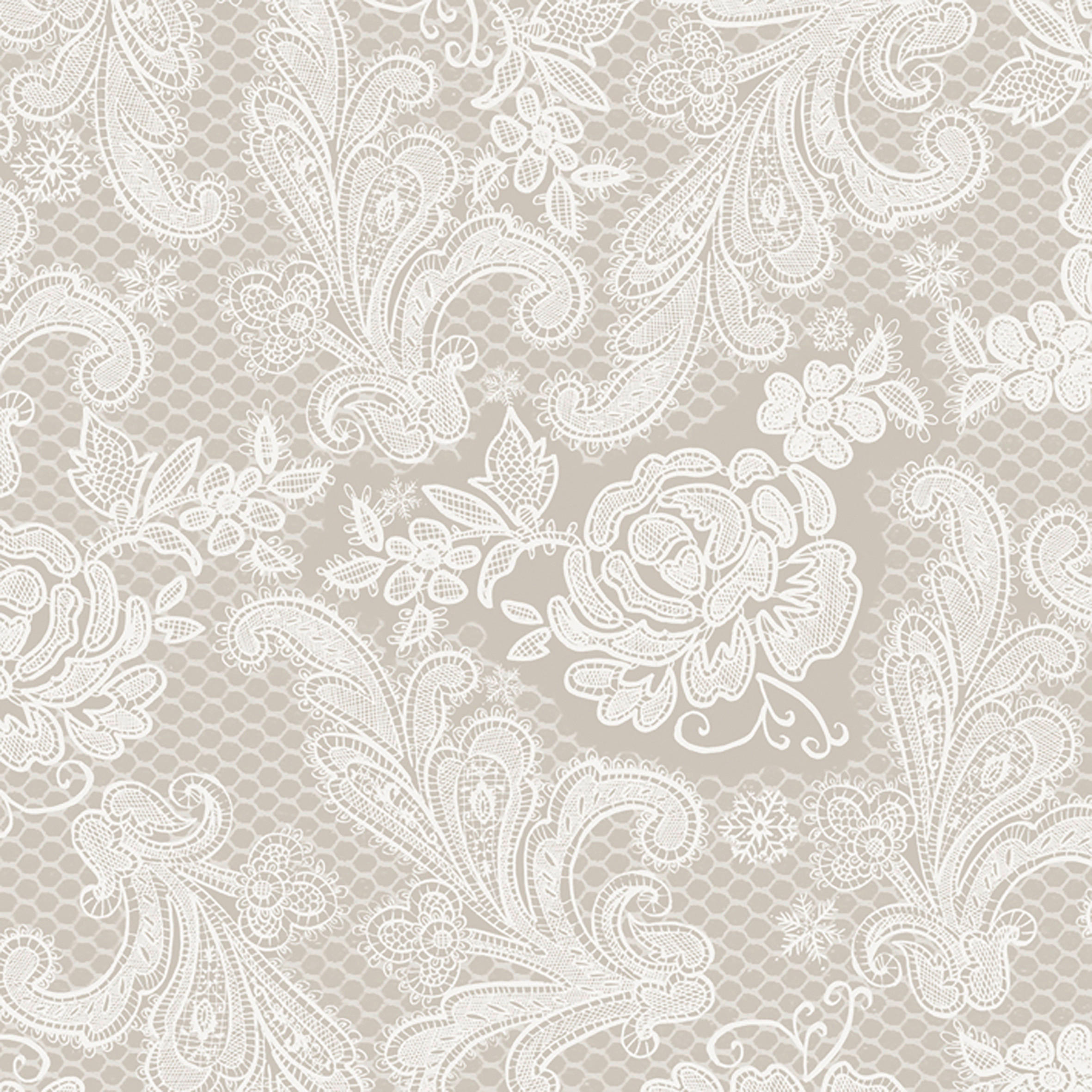 SERVIETTE  33/33 cm   - Taupe/Multicolor, Basics, Papier (33/33cm) - PPD