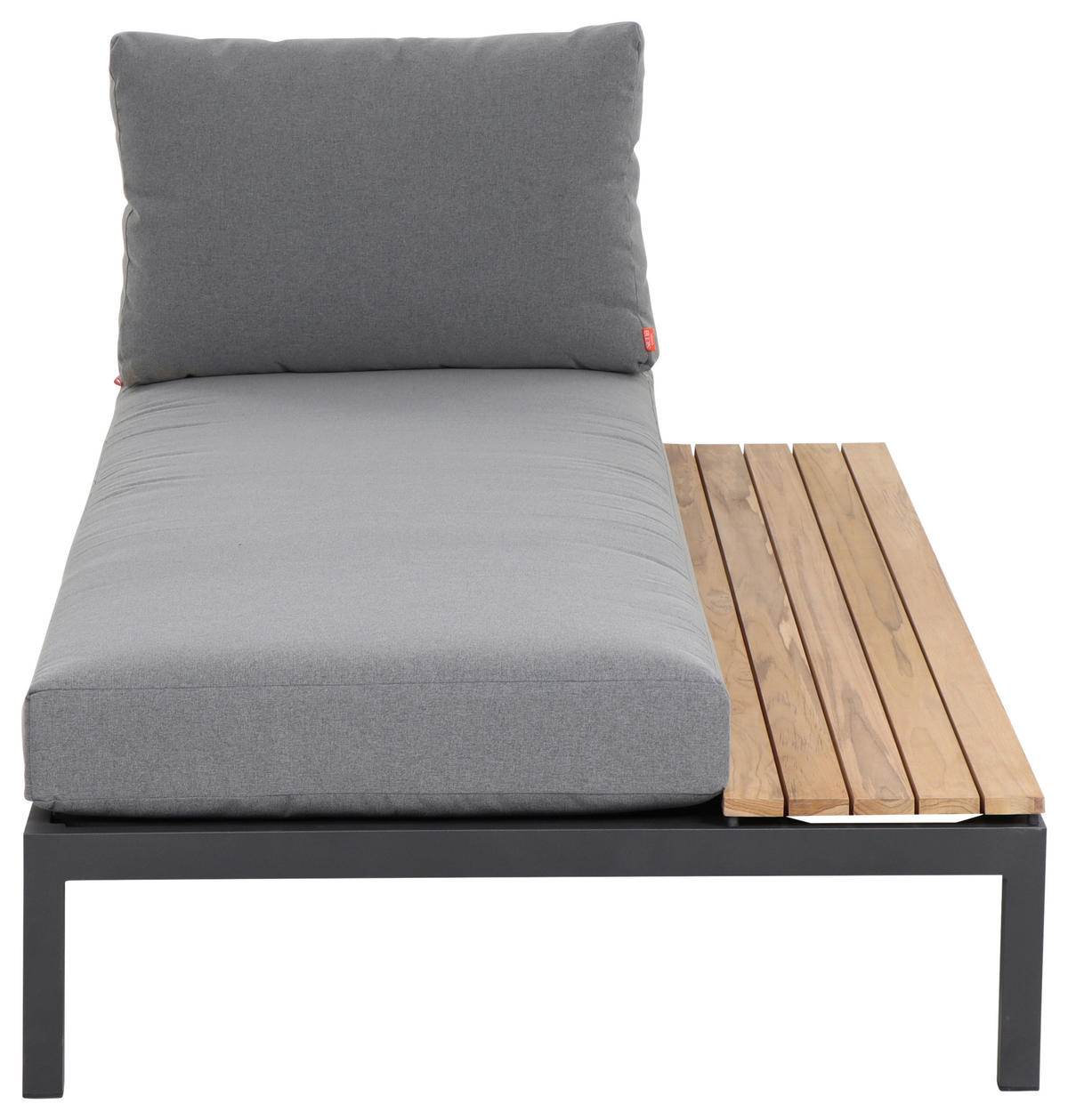LOUNGEGARNITUR Teakholz massiv Aluminium  - Anthrazit/Grau, KONVENTIONELL, Holz/Textil (322/84/354cm) - Siena Garden