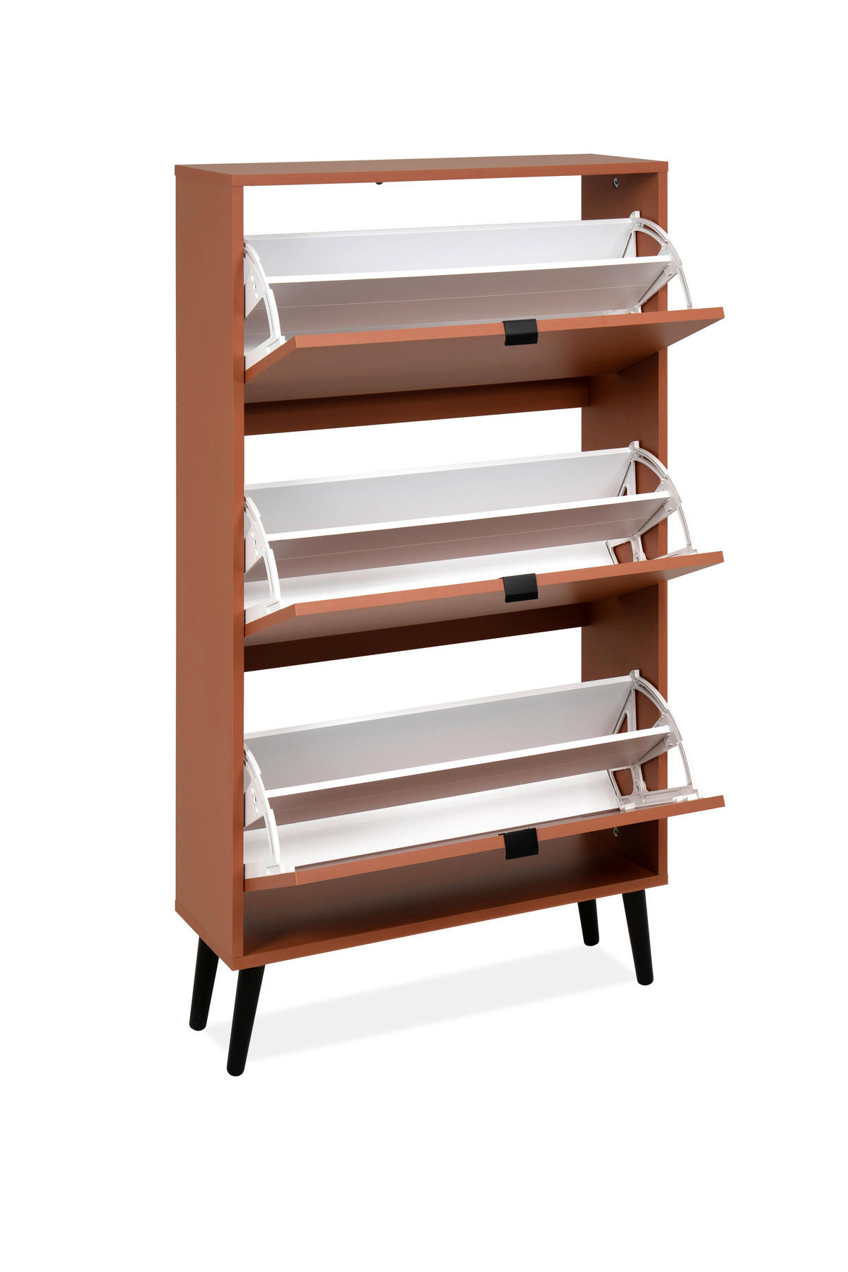 ORMARIĆ ZA OBUĆU  terakota  drvni materijal     - crna/terakota, Design, drvni materijal/drvo (70/125/24cm) - MID.YOU