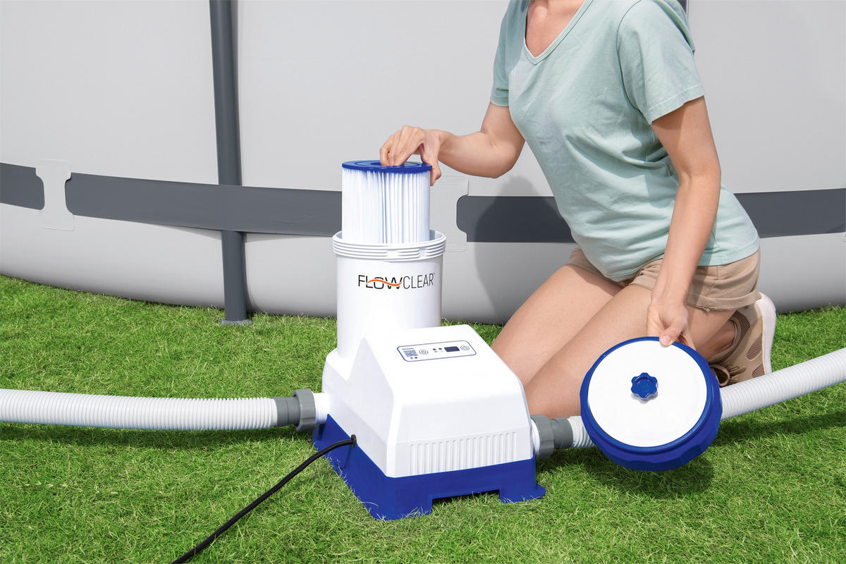 FILTERPUMPE SMARTTOUCH 58680GS  - Blau/Weiß, KONVENTIONELL, Kunststoff/Metall (43,5/30/37,5cm) - Bestway