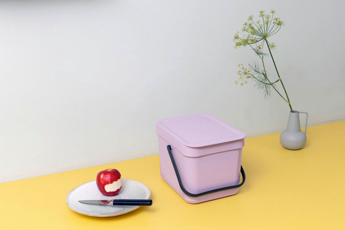ABFALLEIMER Kunststoff   - Pink, Basics, Kunststoff (24.5/18.1/20cm) - Brabantia